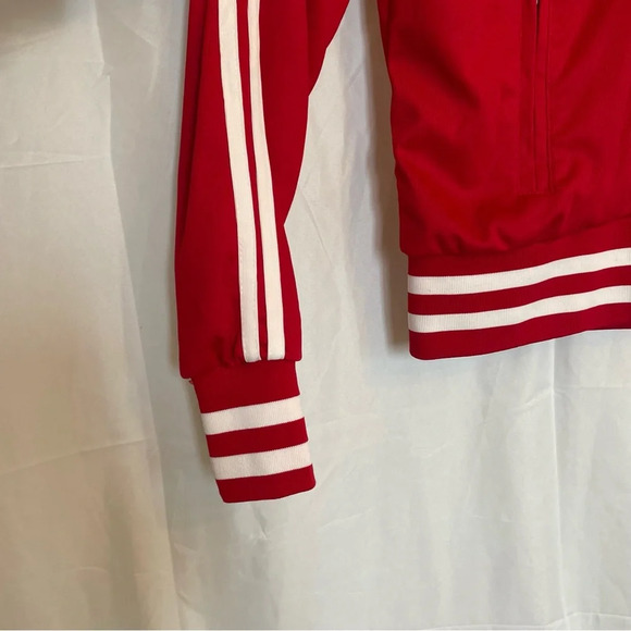 RUE 21 Women’s Red White Stripe 90’s Style Athletic Track Jacket Size Medium - Picture 5 of 13